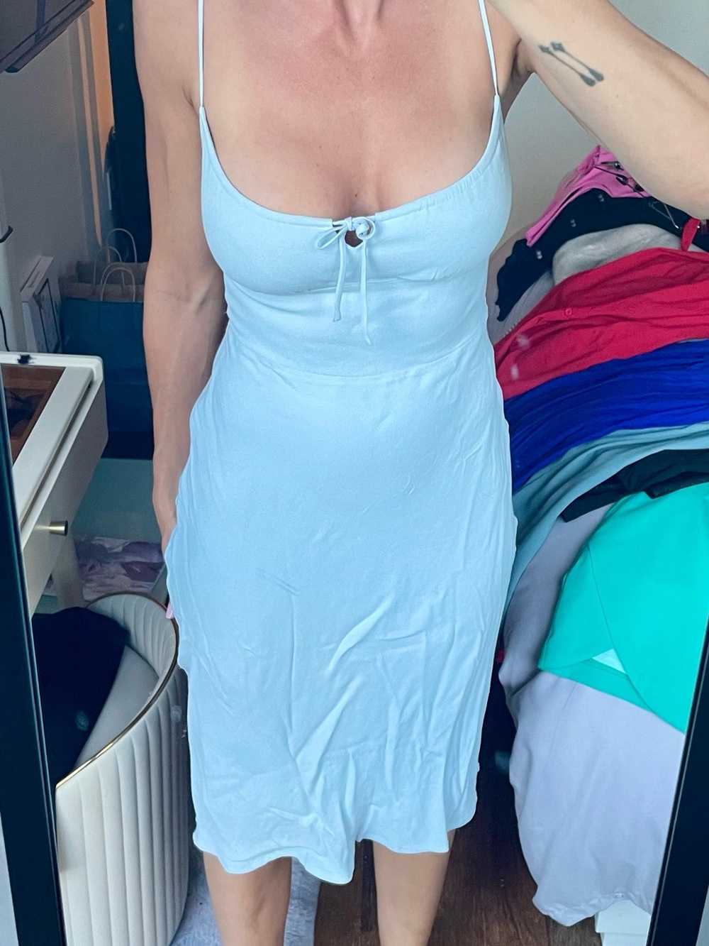 Wilfred bellow midi dress - 00 - light blue